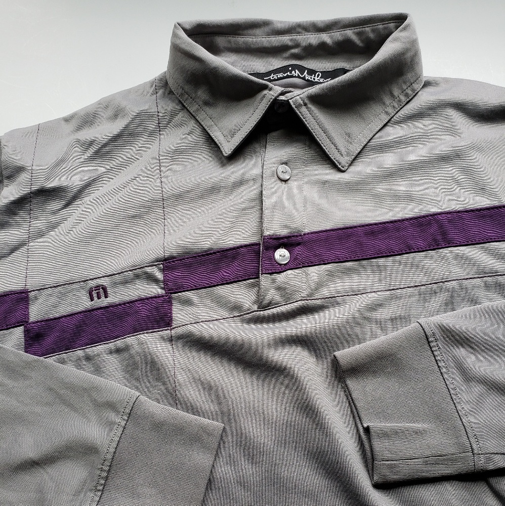 Travis Mathew mens long sleeve polo shirt Fit M